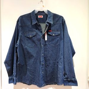 Jean pearl button snap up shirt 👕 👌 😍